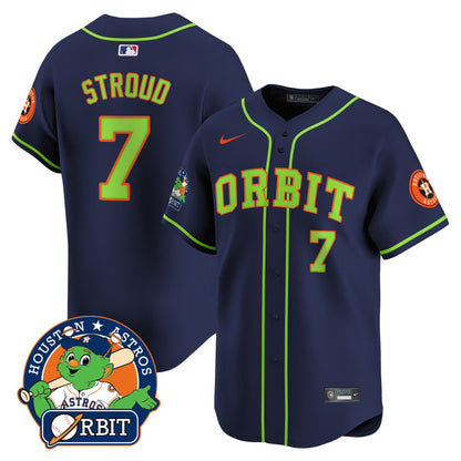 Astros Orbit Patch Vapor Premier Limited Jersey - All Stitched