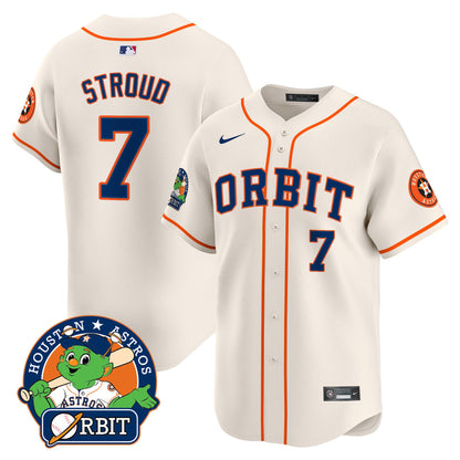 Astros Orbit Patch Vapor Premier Limited Jersey - All Stitched