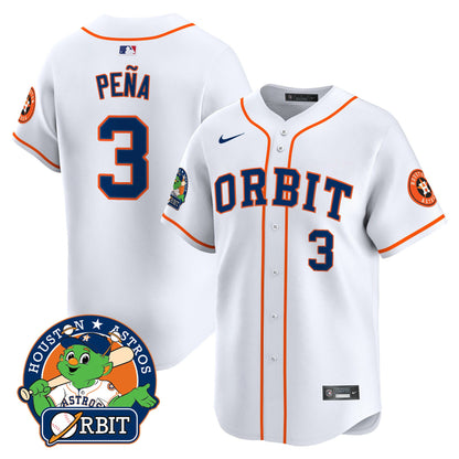 Astros Orbit Patch Vapor Premier Limited Jersey - All Stitched