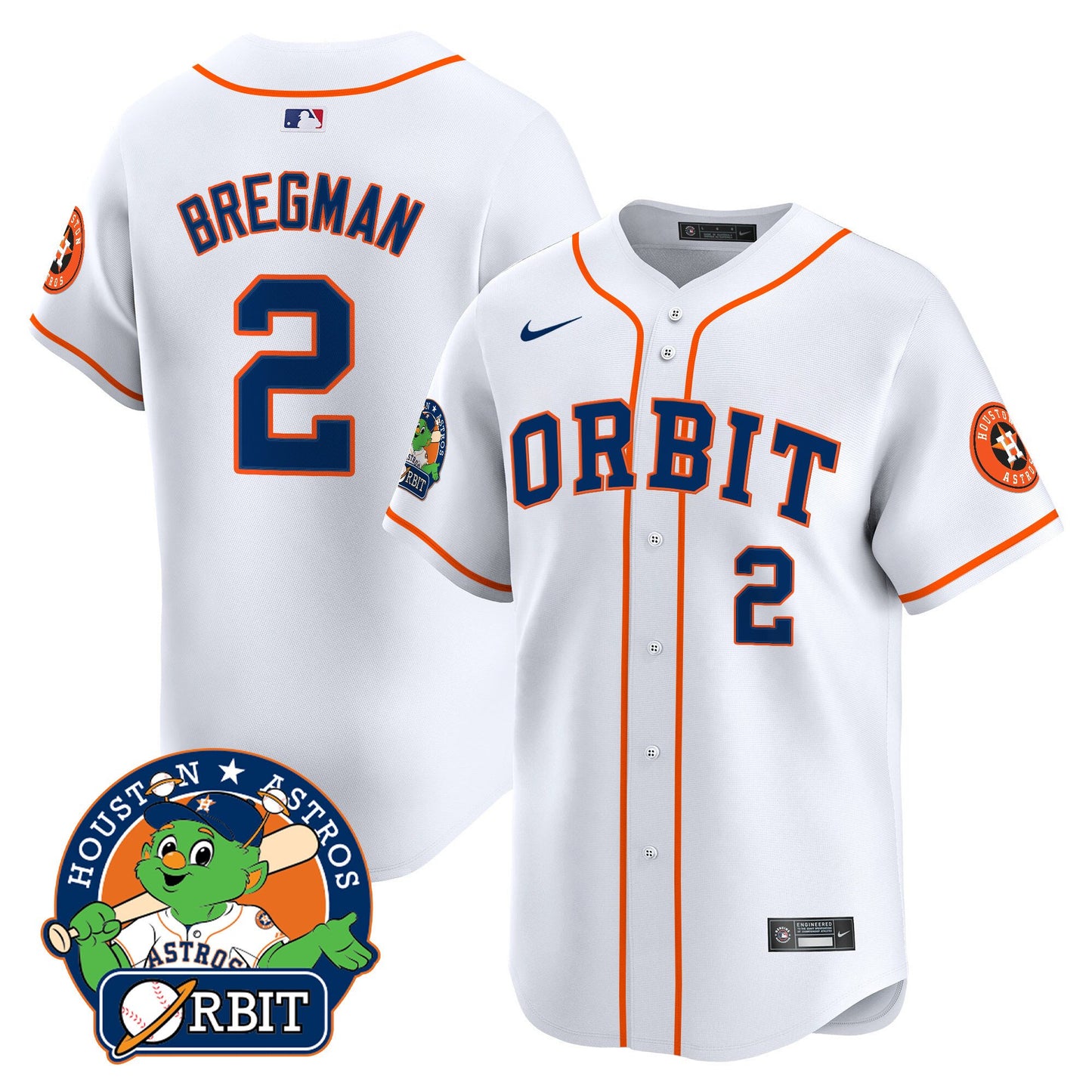 Astros Orbit Patch Vapor Premier Limited Jersey - All Stitched