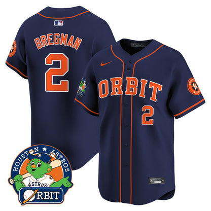 Astros Orbit Patch Vapor Premier Limited Jersey - All Stitched