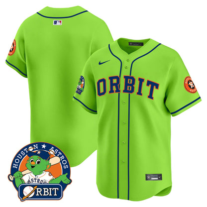 Astros Orbit Patch Vapor Premier Limited Jersey - All Stitched