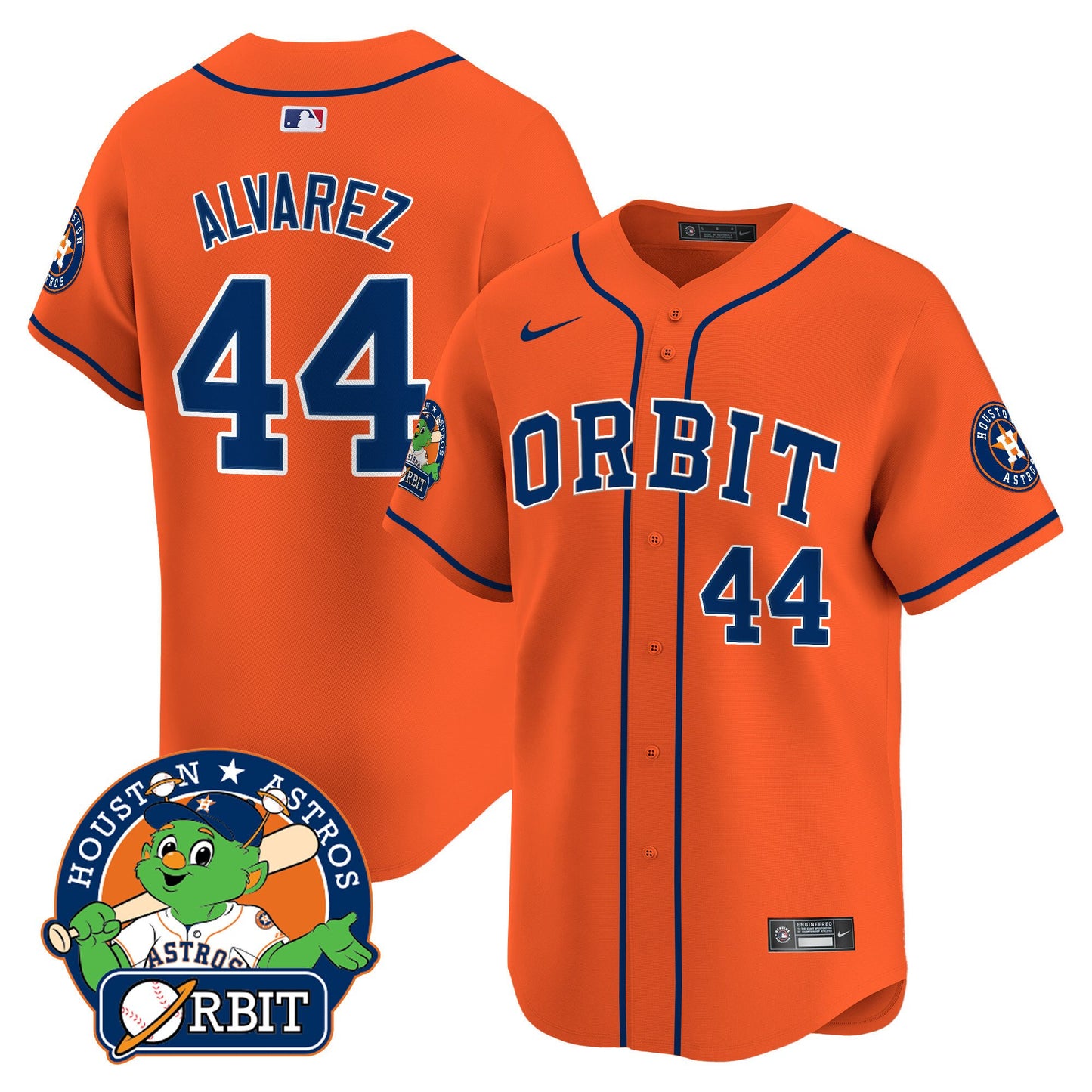 Astros Orbit Patch Vapor Premier Limited Jersey - All Stitched