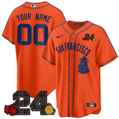 San Francisco Giants 2024 Willie Mays Patch Vapor Premier Limited Custom Jersey V2 - All Stitched
