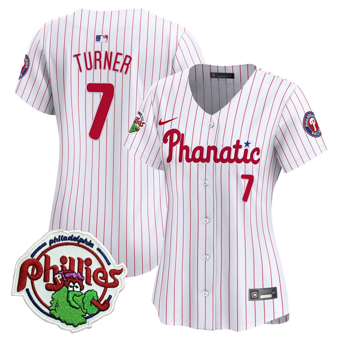 Women's Phillies Phanatic Patch Vapor Premier Limited Jersey - All Stitched