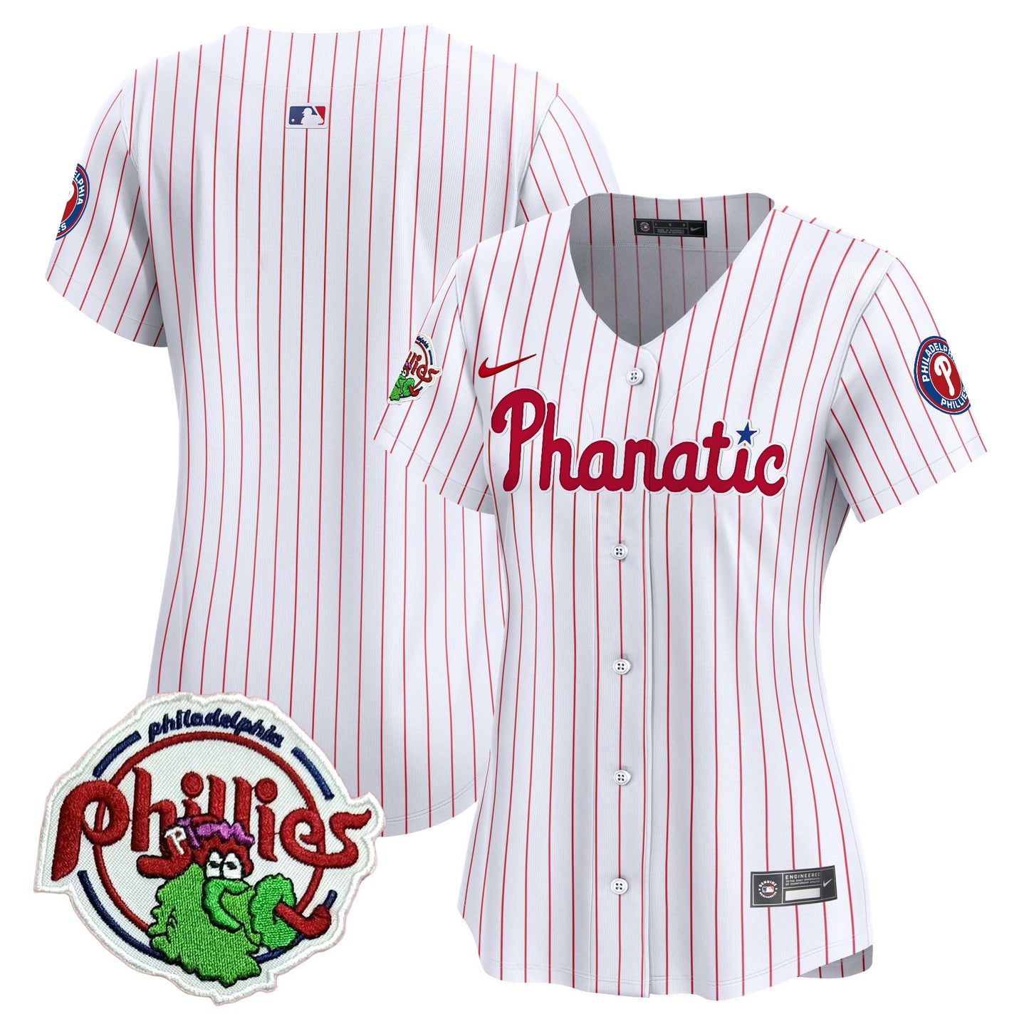 Women's Phillies Phanatic Patch Vapor Premier Limited Jersey - All Stitched