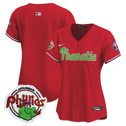 Women's Phillies Phanatic Patch Vapor Premier Limited Jersey - All Stitched