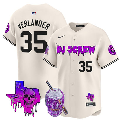 Astros DJ Screw Vapor Premier Limited Jersey - All Stitched