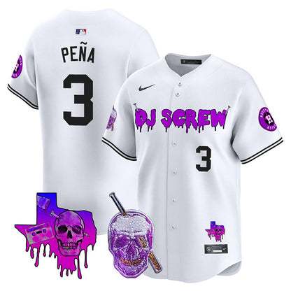 Astros DJ Screw Vapor Premier Limited Jersey - All Stitched