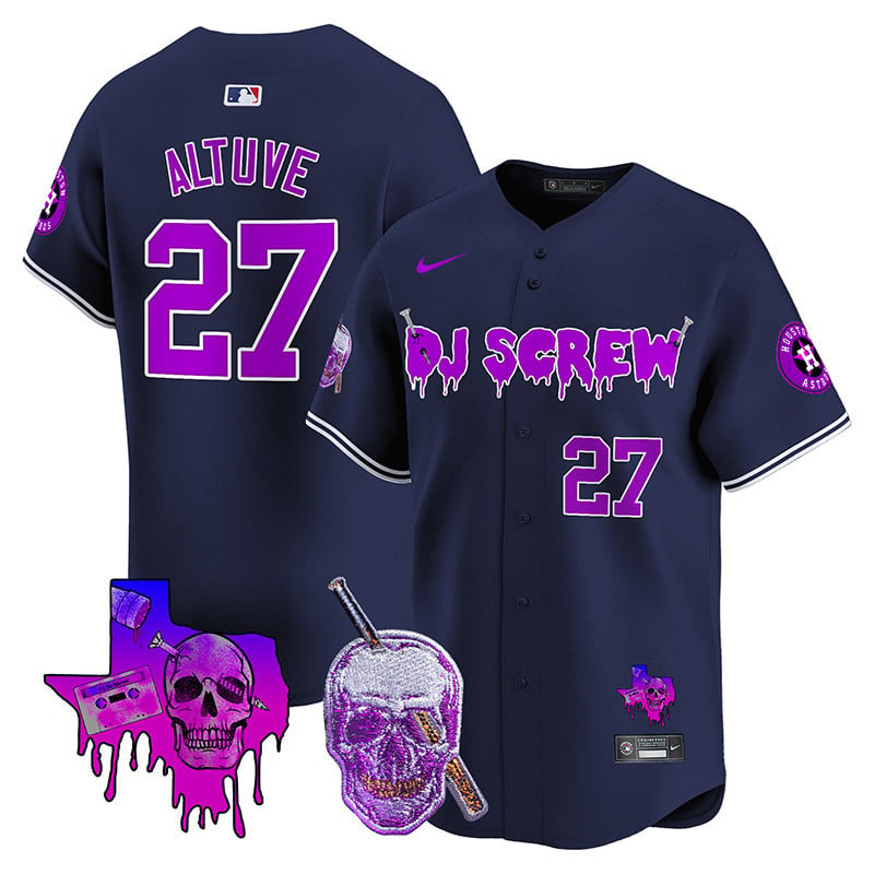 Astros DJ Screw Vapor Premier Limited Jersey - All Stitched