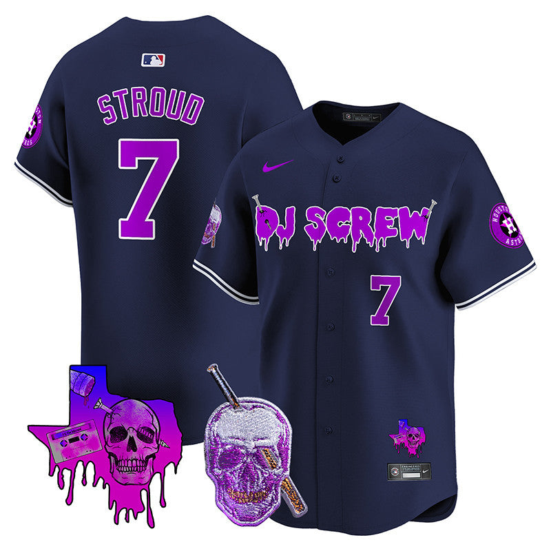 Astros DJ Screw Vapor Premier Limited Jersey - All Stitched