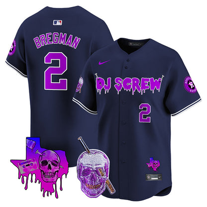 Astros DJ Screw Vapor Premier Limited Jersey - All Stitched