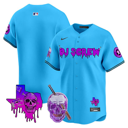 Astros DJ Screw Vapor Premier Limited Jersey - All Stitched