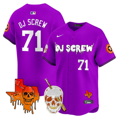 Astros DJ Screw Vapor Premier Limited Jersey V2 - All Stitched