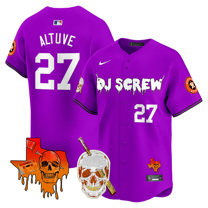 Astros DJ Screw Vapor Premier Limited Jersey V2 - All Stitched