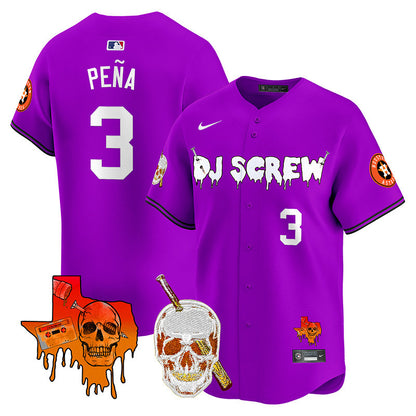 Astros DJ Screw Vapor Premier Limited Jersey V2 - All Stitched