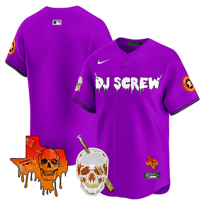 Astros DJ Screw Vapor Premier Limited Jersey V2 - All Stitched