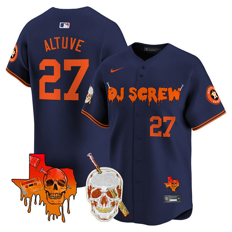 Astros DJ Screw Vapor Premier Limited Jersey V2 - All Stitched