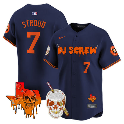 Astros DJ Screw Vapor Premier Limited Jersey V2 - All Stitched