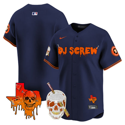 Astros DJ Screw Vapor Premier Limited Jersey V2 - All Stitched