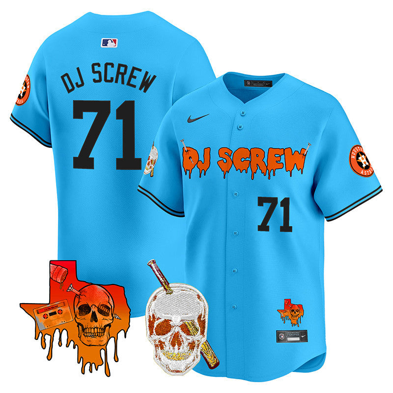 Astros DJ Screw Vapor Premier Limited Jersey V2 - All Stitched