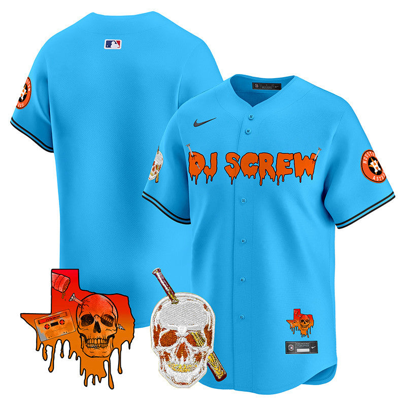 Astros DJ Screw Vapor Premier Limited Jersey V2 - All Stitched