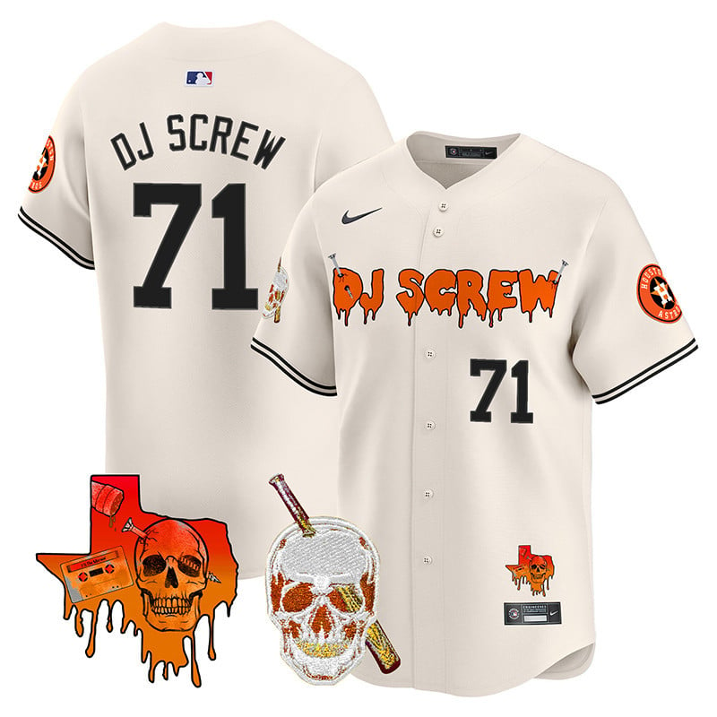 Astros DJ Screw Vapor Premier Limited Jersey V2 - All Stitched