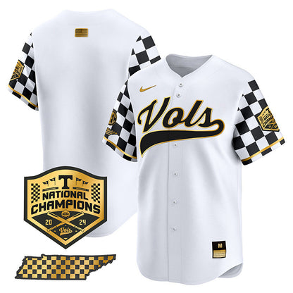 Tennessee Volunteers Checkerboard 2024 Champions Vapor Premier Limited Jersey - All Stitched