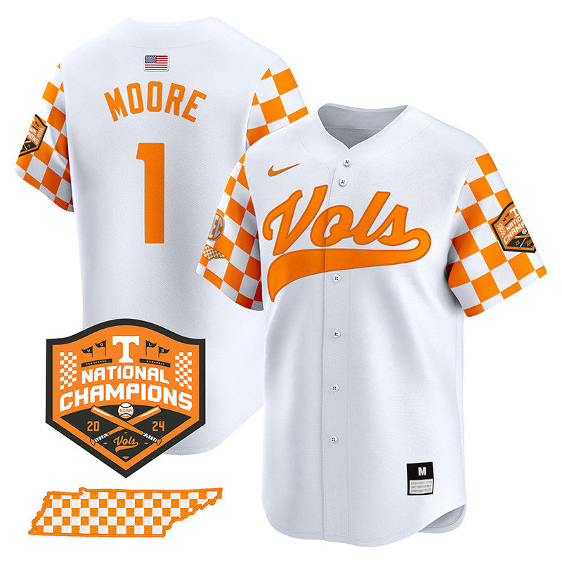 Tennessee Volunteers Checkerboard 2024 Champions Vapor Premier Limited Jersey - All Stitched