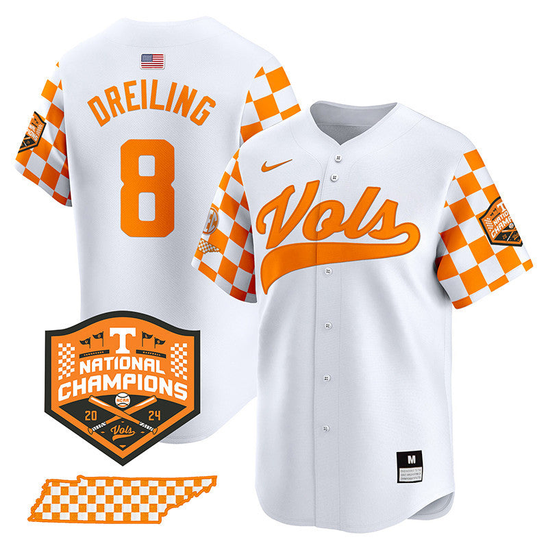 Tennessee Volunteers Checkerboard 2024 Champions Vapor Premier Limited Jersey - All Stitched