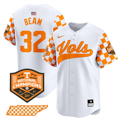 Tennessee Volunteers Checkerboard 2024 Champions Vapor Premier Limited Jersey - All Stitched