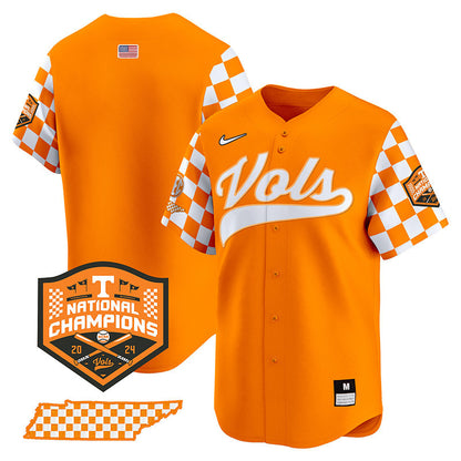 Tennessee Volunteers Checkerboard 2024 Champions Vapor Premier Limited Jersey - All Stitched