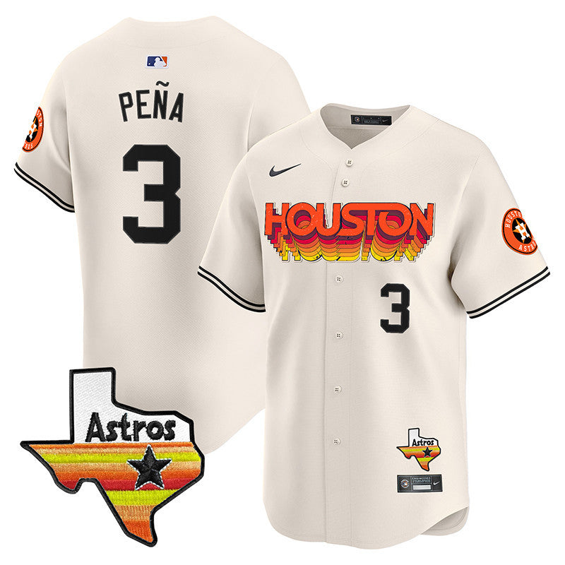 Astros Throwback Style Vapor Premier Limited Jersey - All Stitched