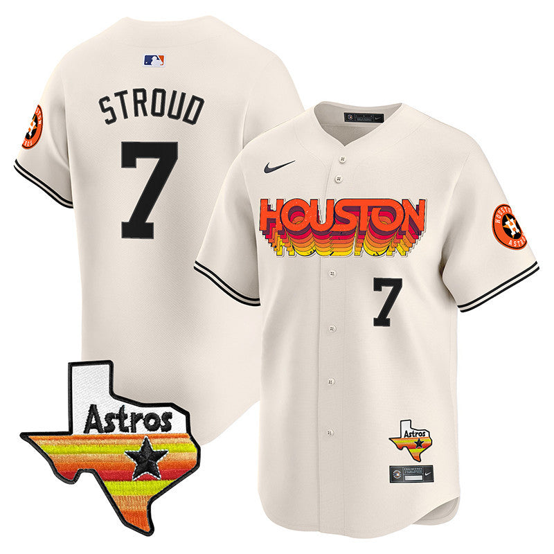 Astros Throwback Style Vapor Premier Limited Jersey - All Stitched