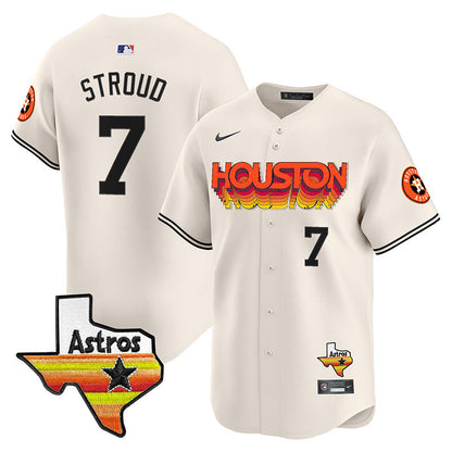 Astros Throwback Style Vapor Premier Limited Jersey - All Stitched