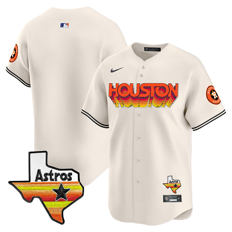 Astros Throwback Style Vapor Premier Limited Jersey - All Stitched