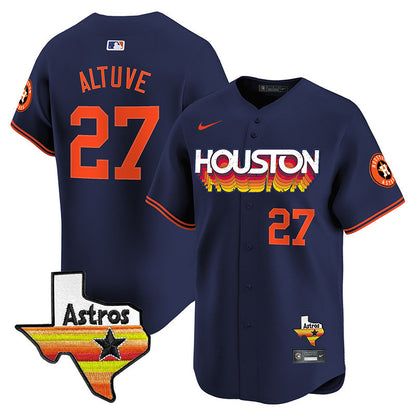 Astros Throwback Style Vapor Premier Limited Jersey - All Stitched