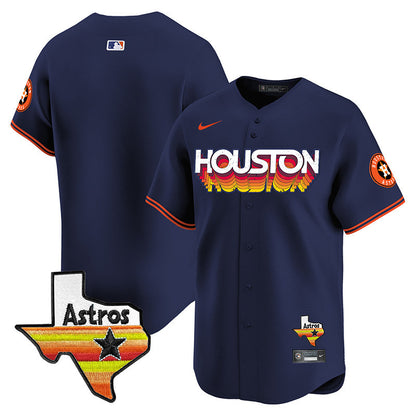 Astros Throwback Style Vapor Premier Limited Jersey - All Stitched