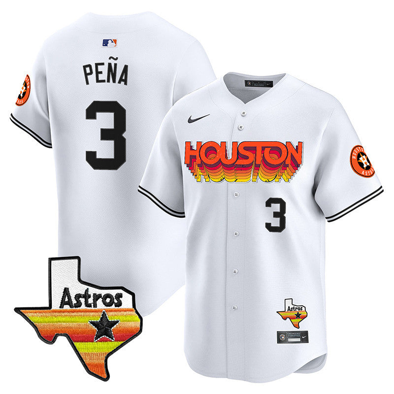 Astros Throwback Style Vapor Premier Limited Jersey - All Stitched