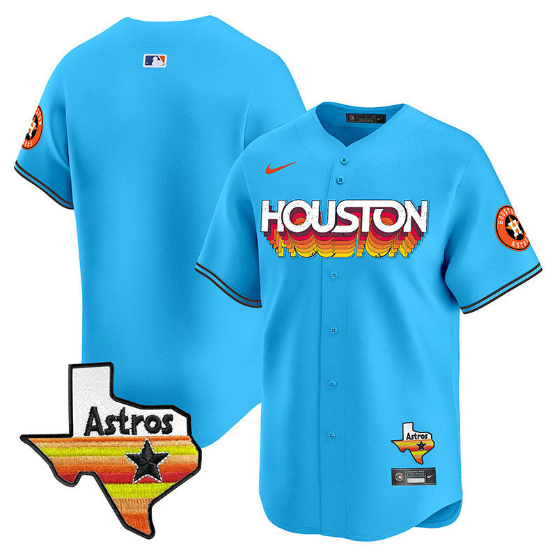 Astros Throwback Style Vapor Premier Limited Jersey - All Stitched