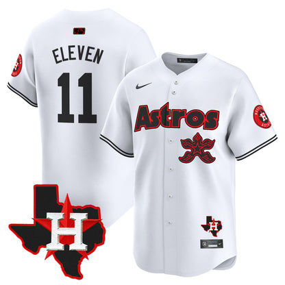 Men's Astros Stranger Things Vapor Premier Limited Jersey - All Stitched