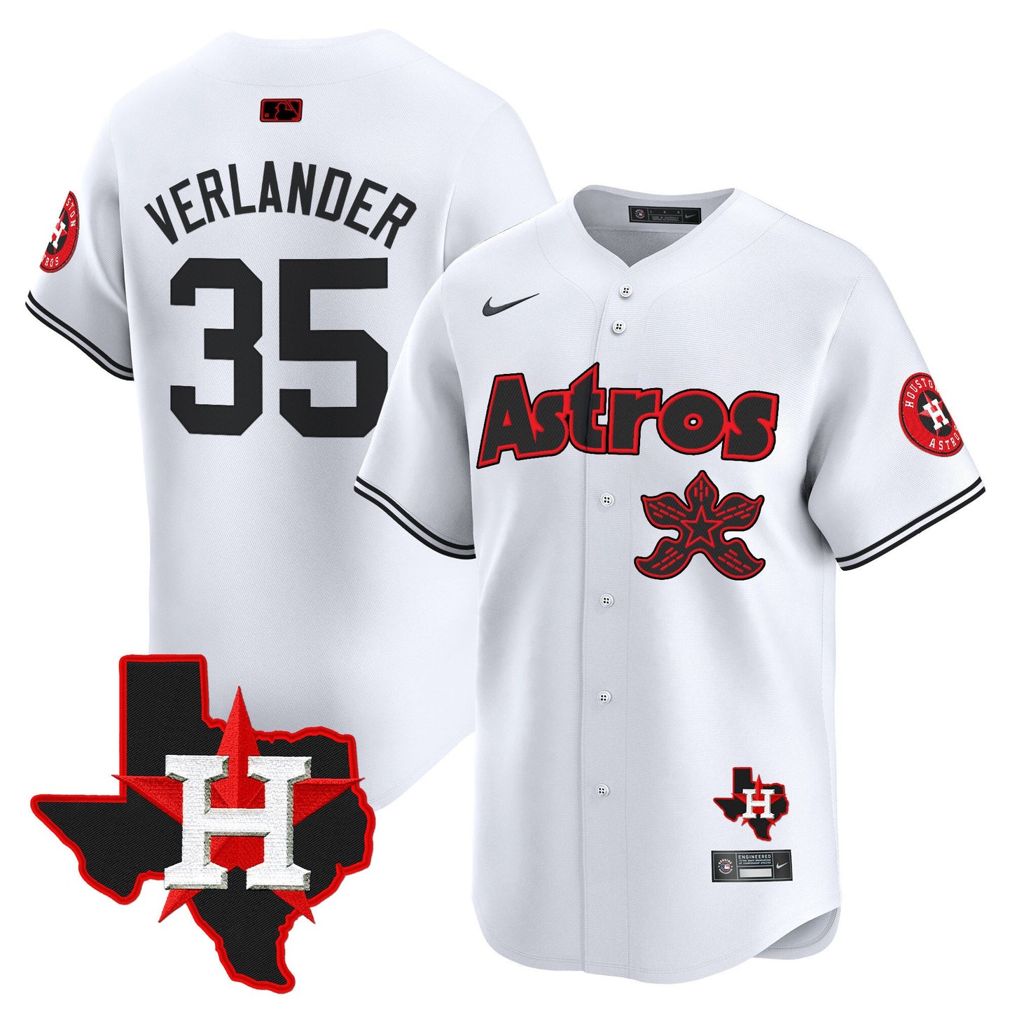 Men's Astros Stranger Things Vapor Premier Limited Jersey - All Stitched