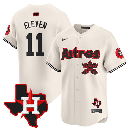 Men's Astros Stranger Things Vapor Premier Limited Jersey - All Stitched