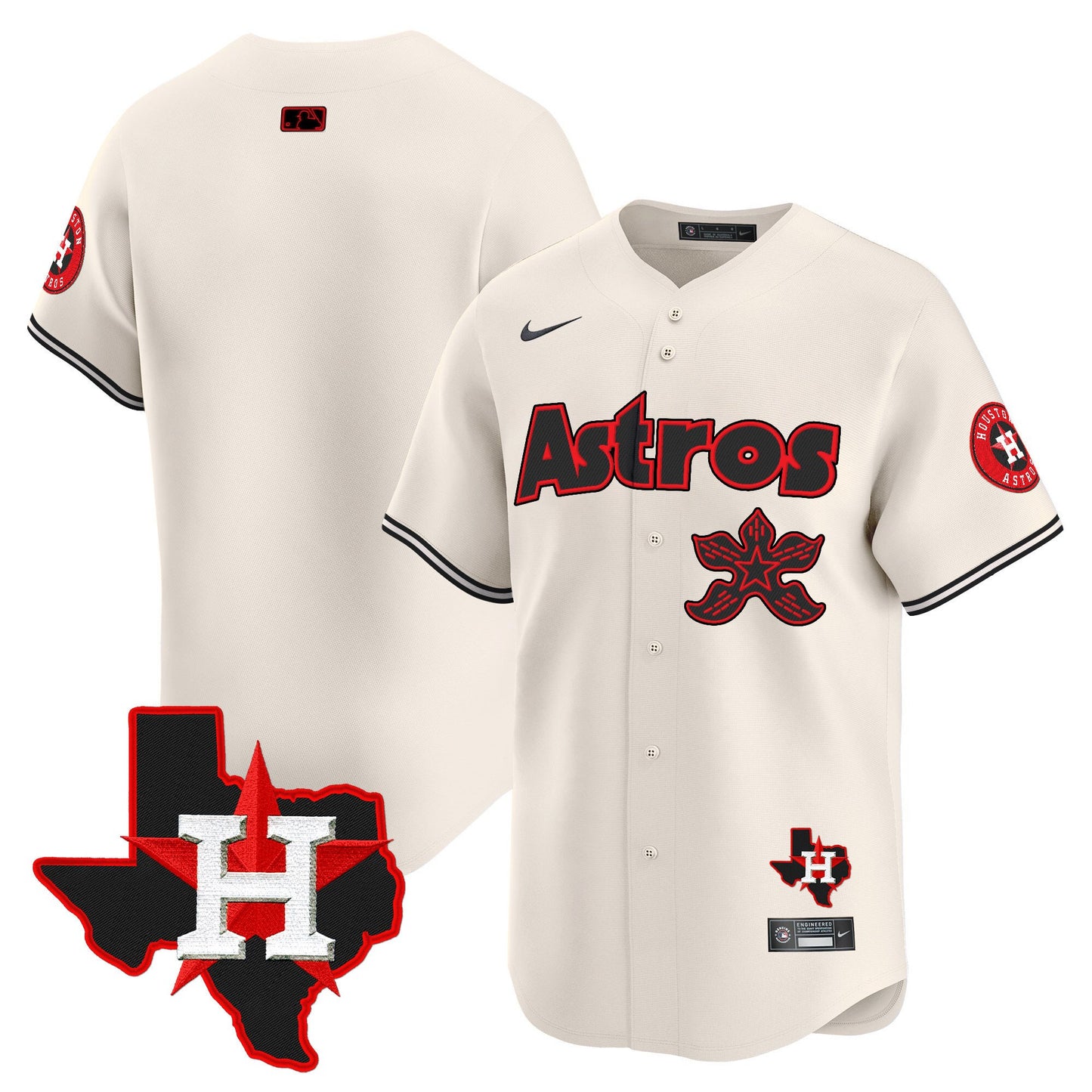 Men's Astros Stranger Things Vapor Premier Limited Jersey - All Stitched