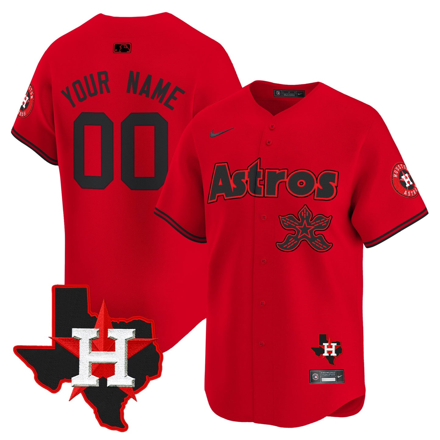 Astros Stranger Things Vapor Premier Limited Custom Jersey - All Stitched