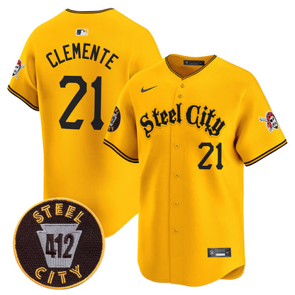 Pittsburgh Pirates 412 Patch Vapor Premier Limited Jersey - All Stitched