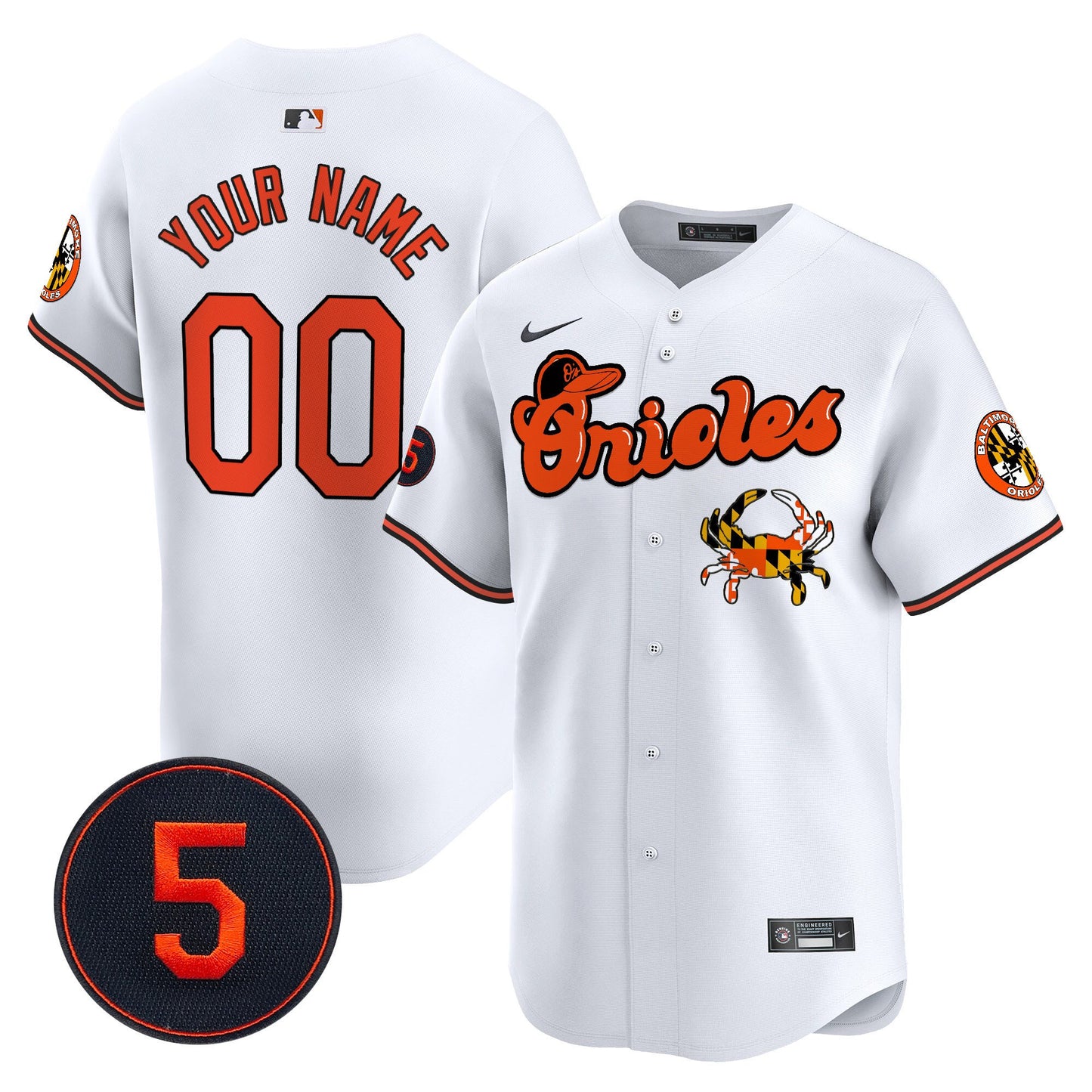 Baltimore Orioles Robinson Patch Vapor Premier Limited Custom Jersey V6 - All Stitched