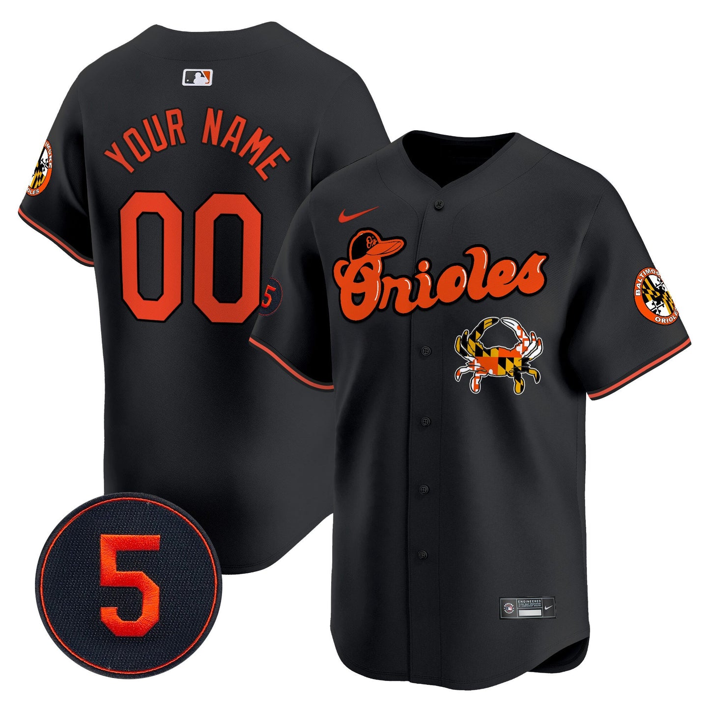 Baltimore Orioles Robinson Patch Vapor Premier Limited Custom Jersey V6 - All Stitched