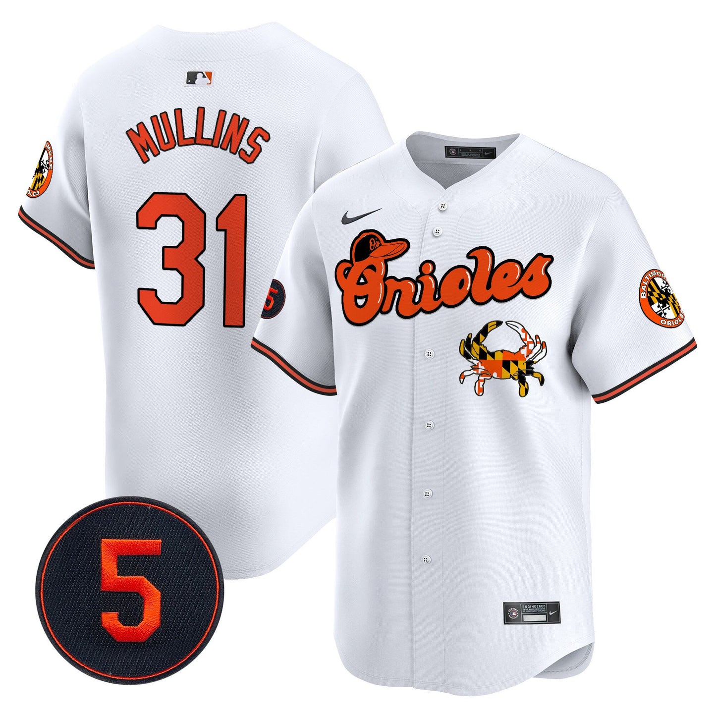 Baltimore Orioles Robinson Patch Vapor Premier Limited Jersey V6 - All Stitched