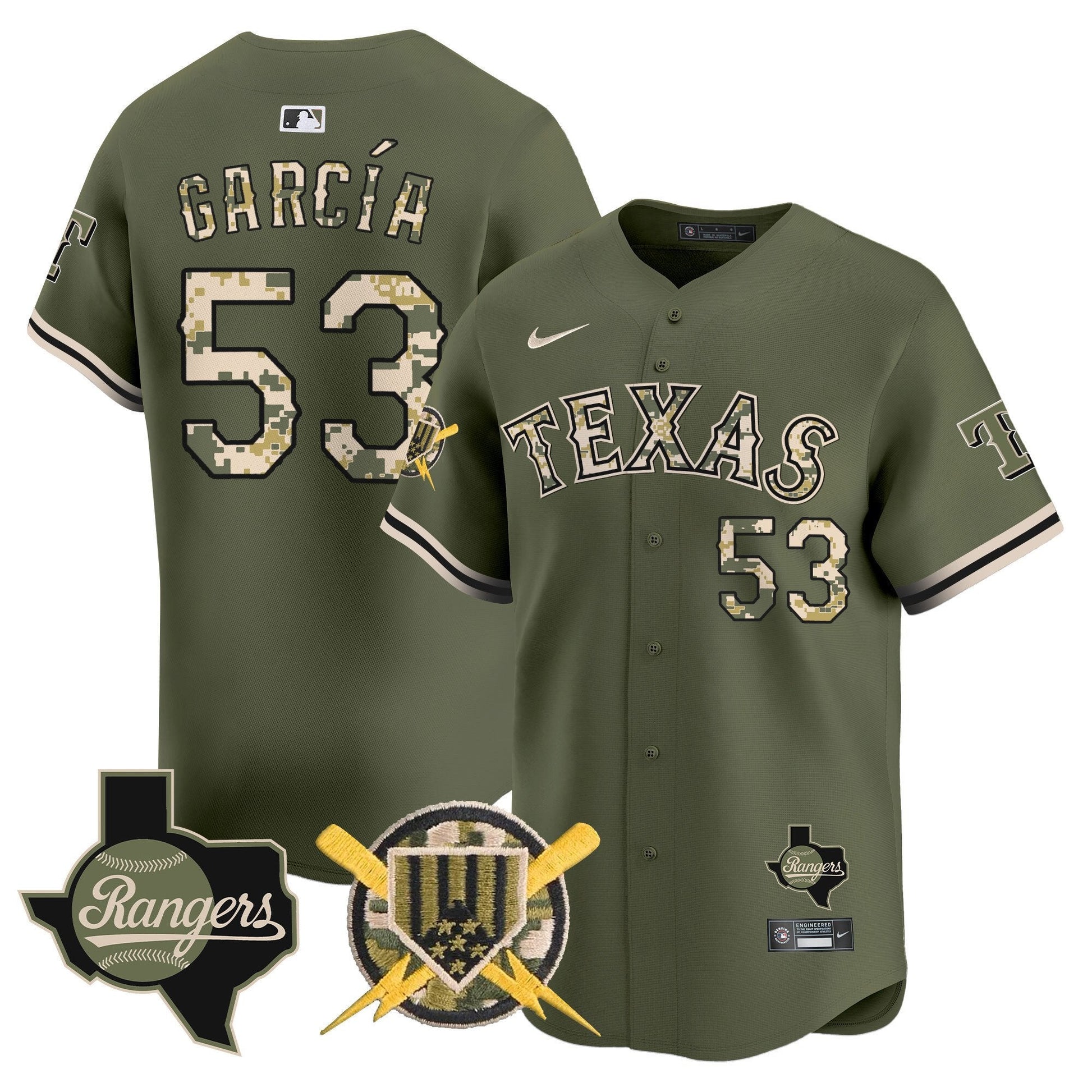 Men's Texas Rangers Armed Forces Day Vapor Premier Limited Jersey - All Stitched